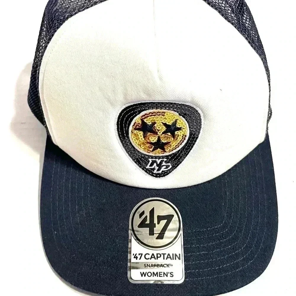 Ladies Women NHL Hockey Cap Hat ‘47 Captain SnapBack Sequins New